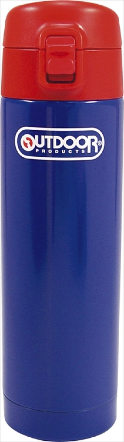 アウトドアプロダクツ ステンレスボトル ワンプッシュ ブルー 314-090