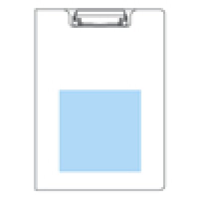 A4クリップファイル シルク印刷位置