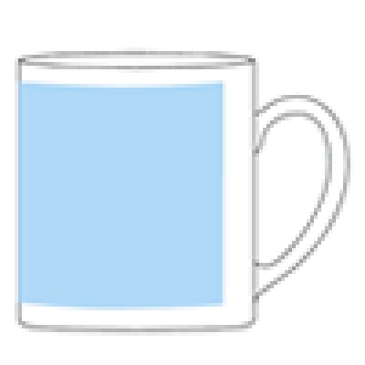 フルカラー転写対応陶器マグカップ(320ml)(白) フルカラー印刷
