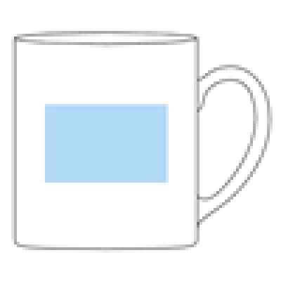 フルカラー転写対応陶器マグカップ(320ml)(白)　シルク印刷