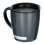 画像2: 陶器調真空断熱マグカップ(330ml)(黒) (2)
