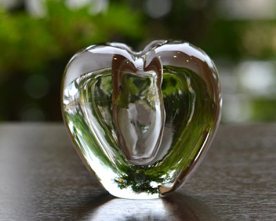 ガラス花器　Glass Art Vase(ハート）　 作家「 原光弘 」
