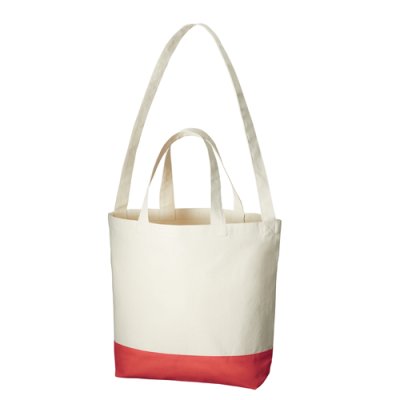 キャンバスカラーボトムショルダートート