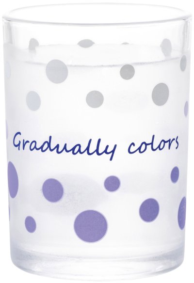 冷やすと色が変わるドットグラス