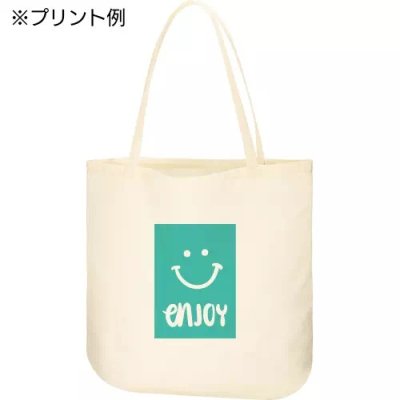 厚手コットンラウンドボトムバッグ（L）ナチュラル