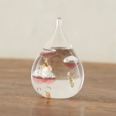 ガラスフロート温度計しずくSSブルー&ピンク セット