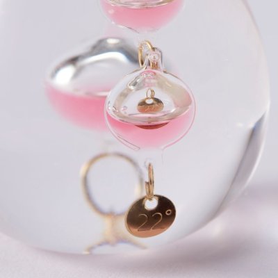 ガラスフロート温度計しずくSSブルー&ピンク セット