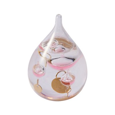 ガラスフロート温度計しずくSSブルー&ピンク セット