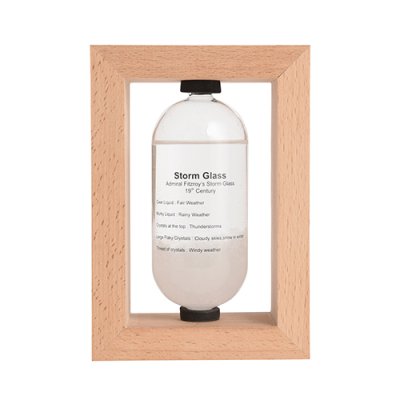 木枠付きで安定感のある ストームグラス