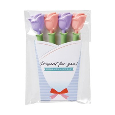 花束みたいなキッチンクリップ4個組