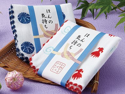 「ほんの気持ち」和柄ガーゼタオルハンカチ