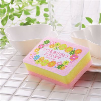 「いつもありがとう」キッチンスポンジ（１コ入）