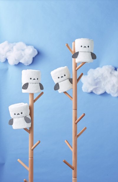 まるでシマエナガ！ くるくるブランケット