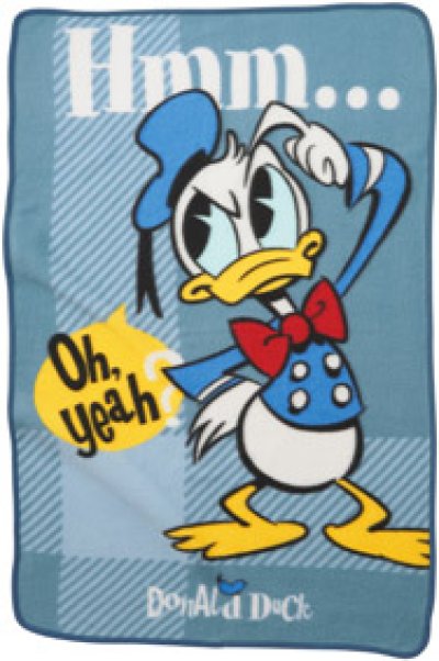 ミッキー＆ドナルドワッペン付ブランケット