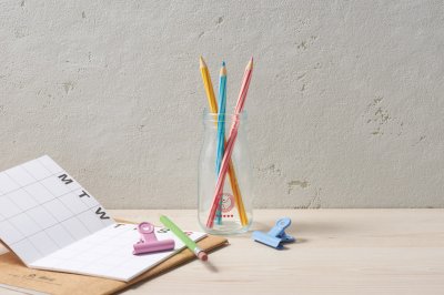 牛乳瓶入りハンカチタオル