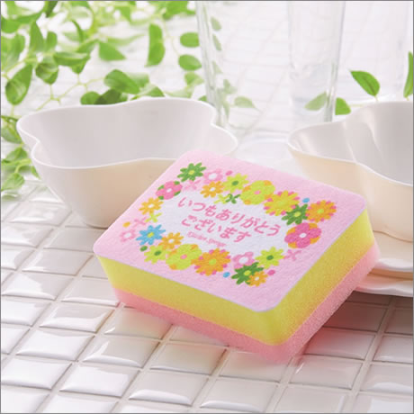 「いつもありがとう」キッチンスポンジ（１コ入）