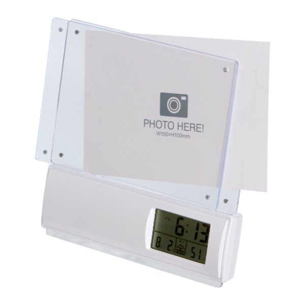 画像3: フォトフレーム電波時計 1個より名入れできます。 (3)