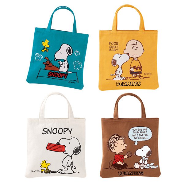 画像2: スヌーピーコットンミニトート (2)