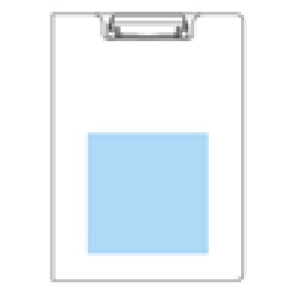 A4クリップファイル シルク印刷位置