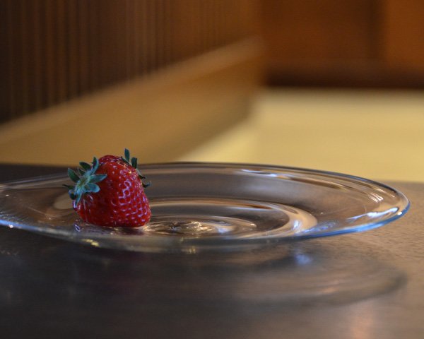 ガラス しずく皿 (M)  作家「原光弘」