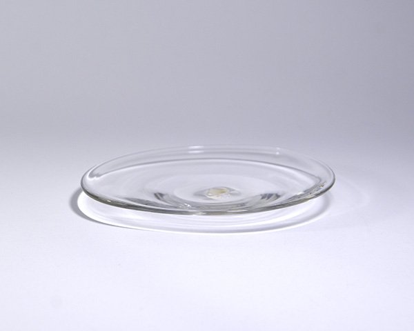 ガラス しずく皿 (S)  作家「原光弘」