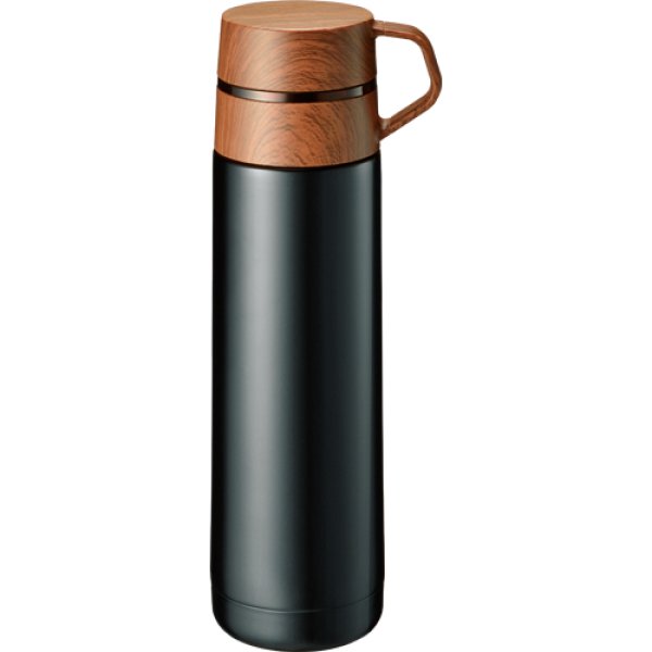 木目調カップサーモボトル 500ml
