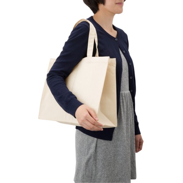 キャンバスカレッジトート(ML)ワイド ナチュラル