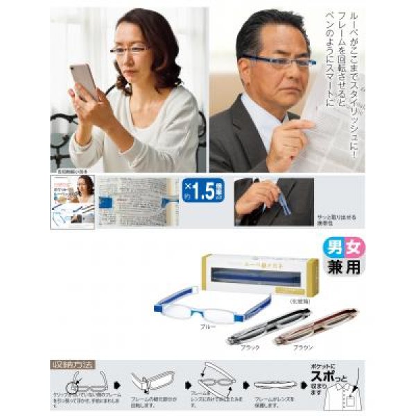 ポケットルーペでメガネ1個