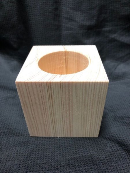 ヒノキ オリジナルキュービックペンスタンド