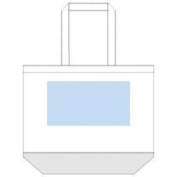 キャンバスカラーボトムトート(L) 名入れ位置