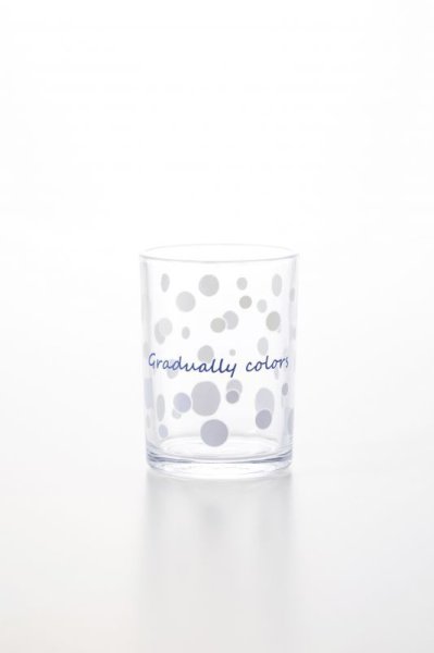冷やすと色が変わるドットグラス2個組