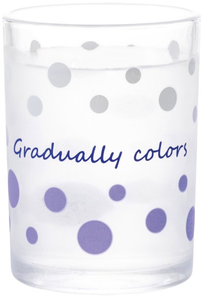 冷やすと色が変わるドットグラス2個組