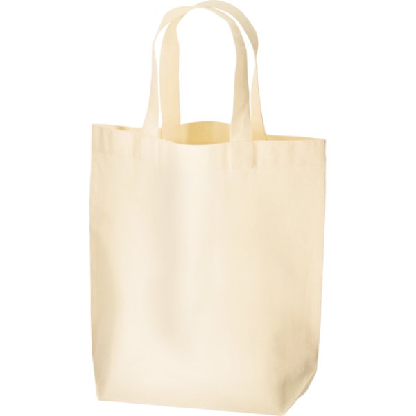 厚手コットンマチ付トート(M) ナチュラル