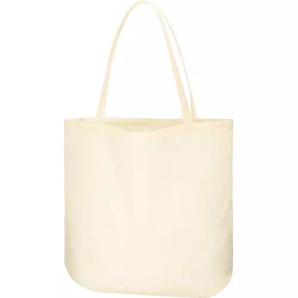 厚手コットンラウンドボトムバッグ(L)ナチュラル