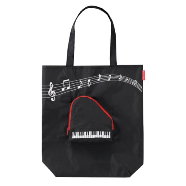 Piano line 収納ポケット付きエコバッグ