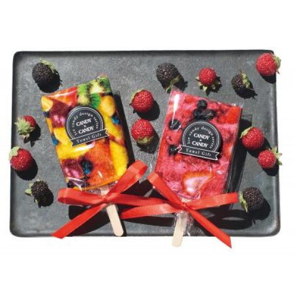 キュートなアイスキャンディータオル