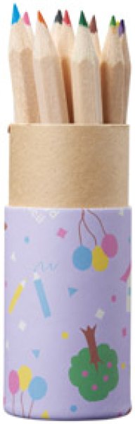 12カラーえんぴつセット筒状ケース入