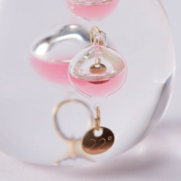 ガラスフロート温度計しずくSSブルー&ピンク セット