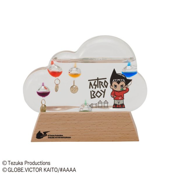 ライセンスアイテム【Fun Science】アトム ガラスフロート温度計 クラウド