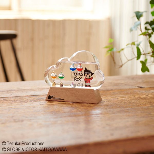 ライセンスアイテム【Fun Science】アトム ガラスフロート温度計 クラウド