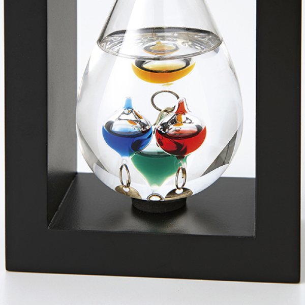 Fun Science ガリレオ温度計 ガラスフロート温度計 しずくS frame 333-207