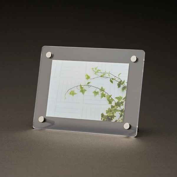 アクリルフォトフレーム 写真立て サービスL判サイズ 推奨127mm×89mm サービスL判 シンプル クリア スタンド付き ピクチャーフレーム フォトフレーム 卓上 750-001