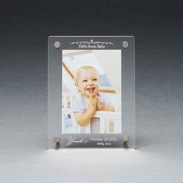 アクリルフォトフレーム 写真立て サービスL判サイズ 推奨127mm×89mm サービスL判 シンプル クリア スタンド付き ピクチャーフレーム フォトフレーム 卓上 750-001