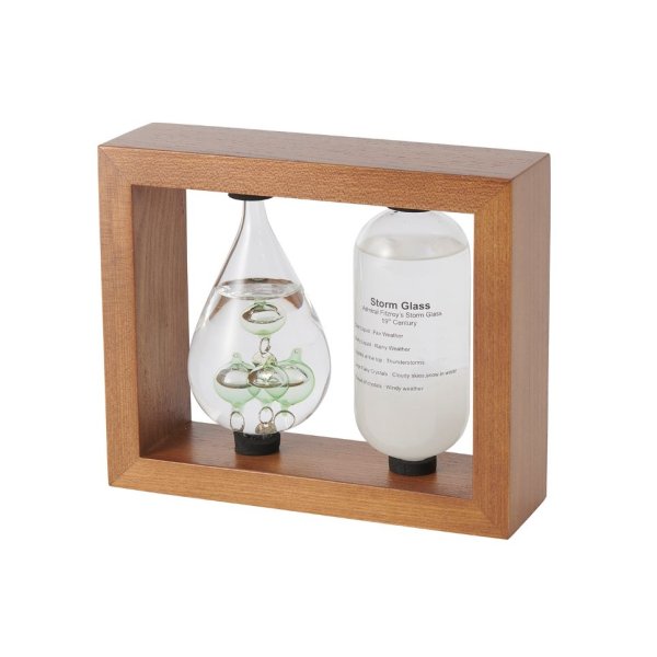 【Fun Science】温度計&ストームグラス ブラウン 333-272BR