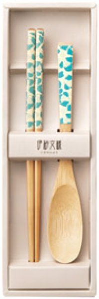 伊砂文様　箸・スプーンセット