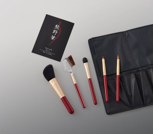 熊野化粧筆セット　筆の心　ブラシ専用ケース付